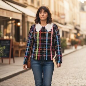 Vintage Michael Simon Colorful Neon Jacket